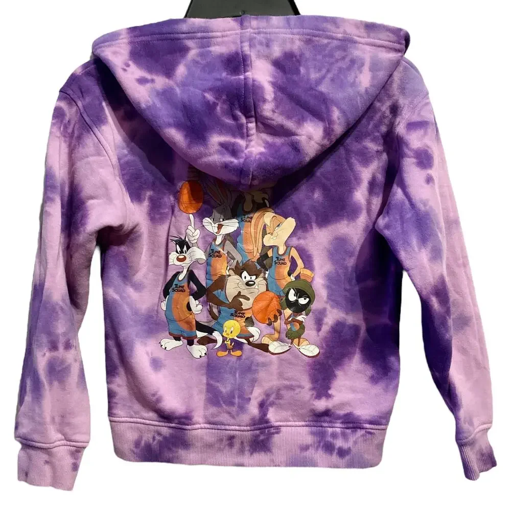 Space Jam Looney Tunes Tie Dye Kids Hoodie 9/10